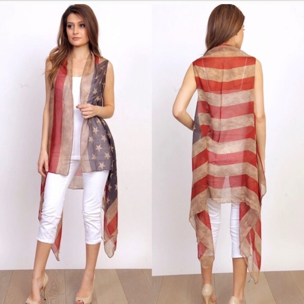 American Flag kimono OSFM